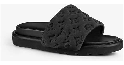 black louis vuitton pillow slides|louis vuitton shoes.